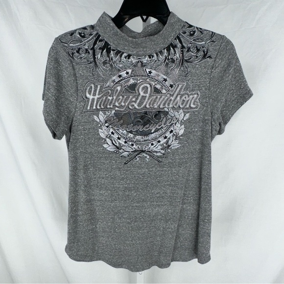 Harley Davidson Women’s Gray Shirt Size M - Picture 1 of 7